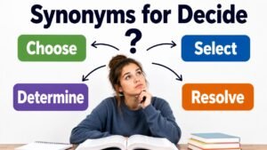 synonyms for decide