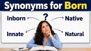 synonyms for born