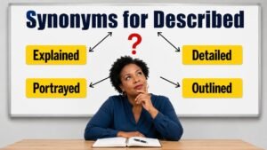 synonyms for described