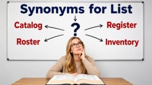 synonyms for list