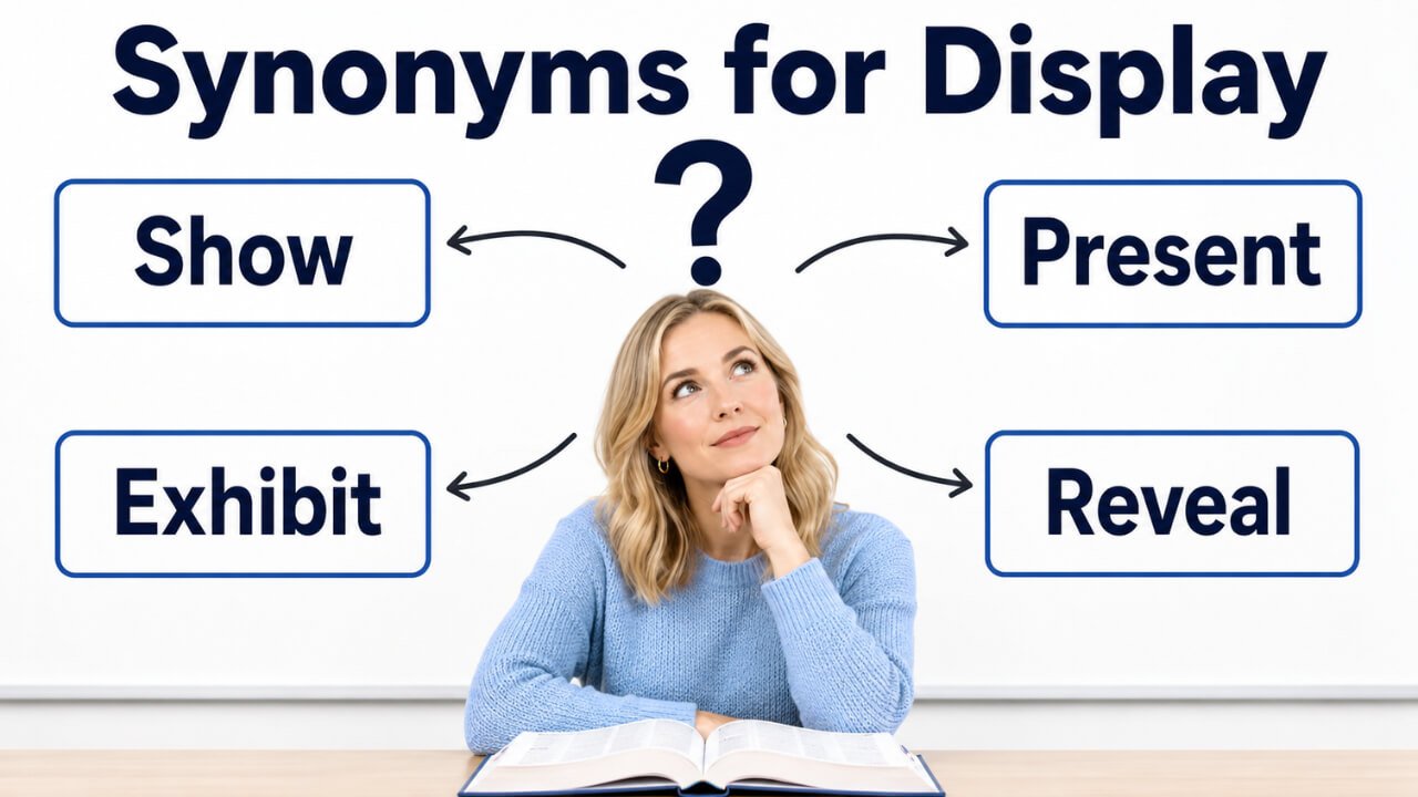 synonyms for display