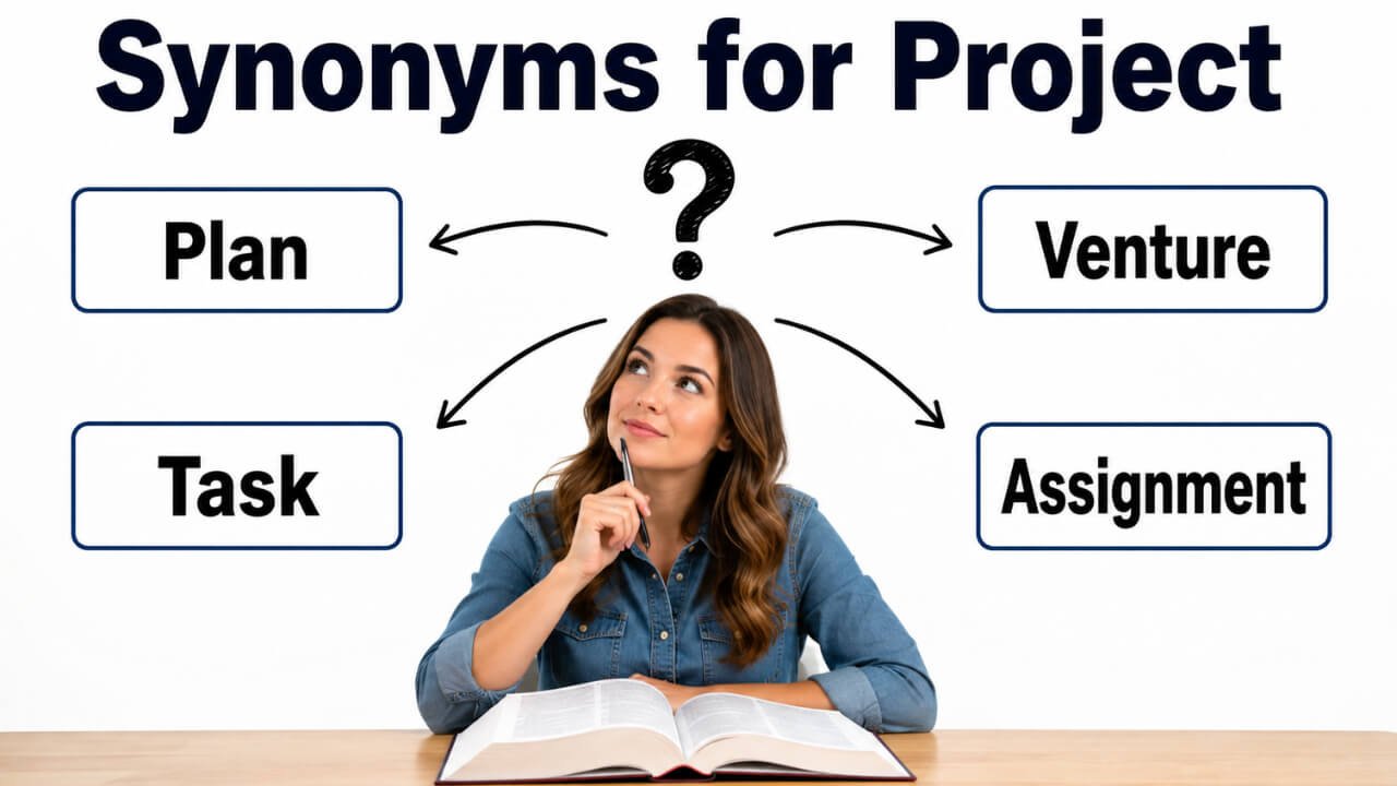 synonyms for project