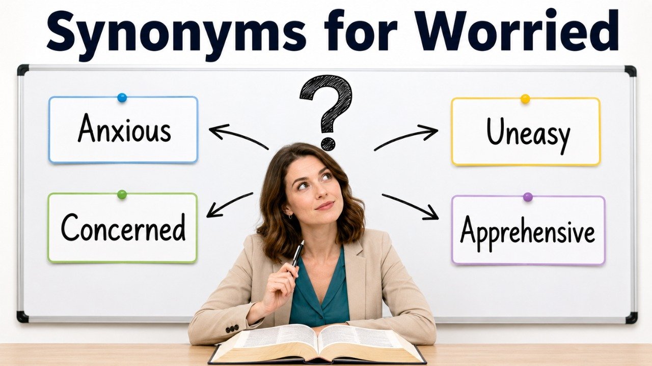 synonyms for worried
