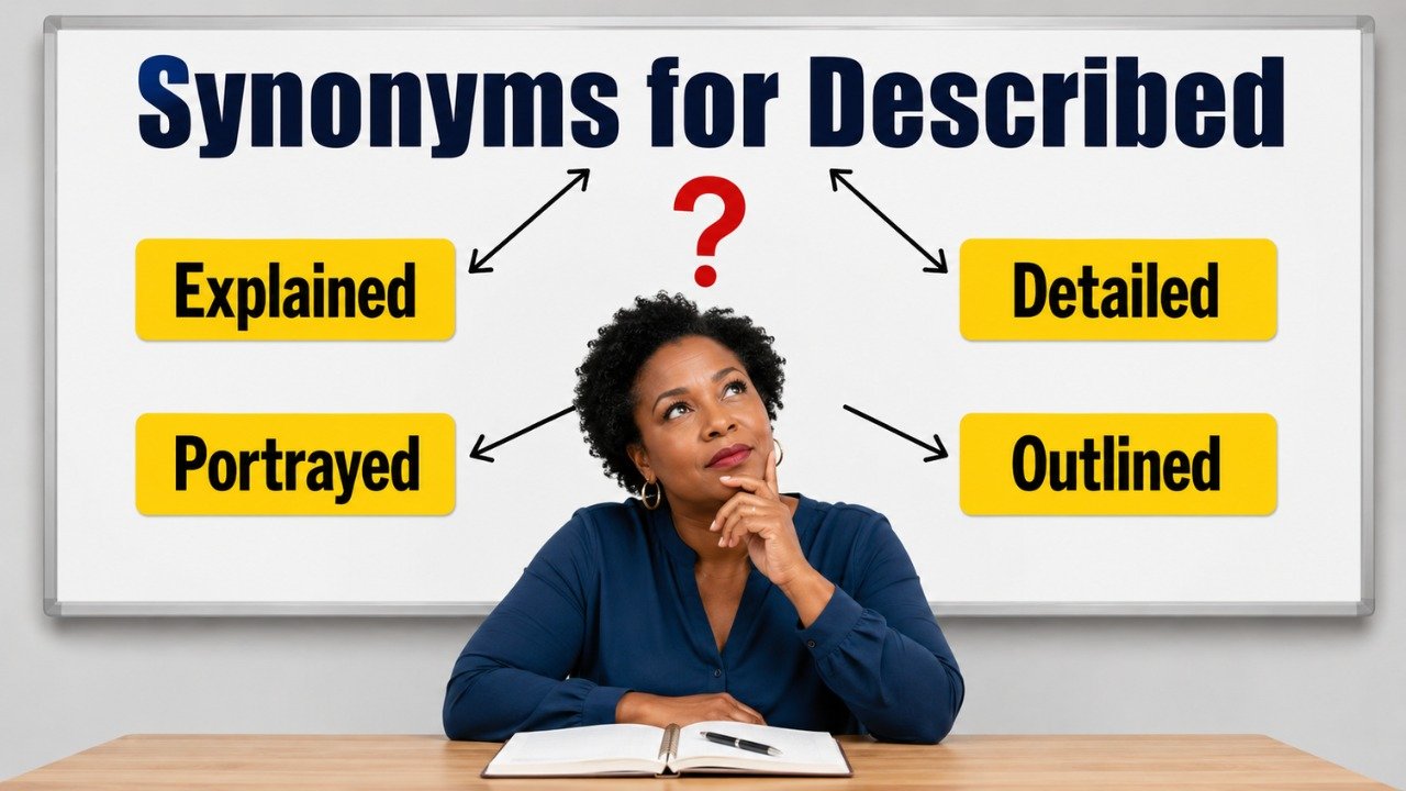 synonyms for described
