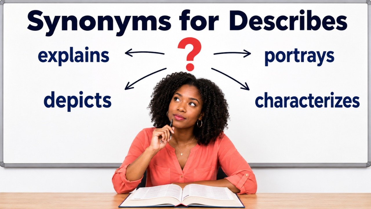 synonyms for describes