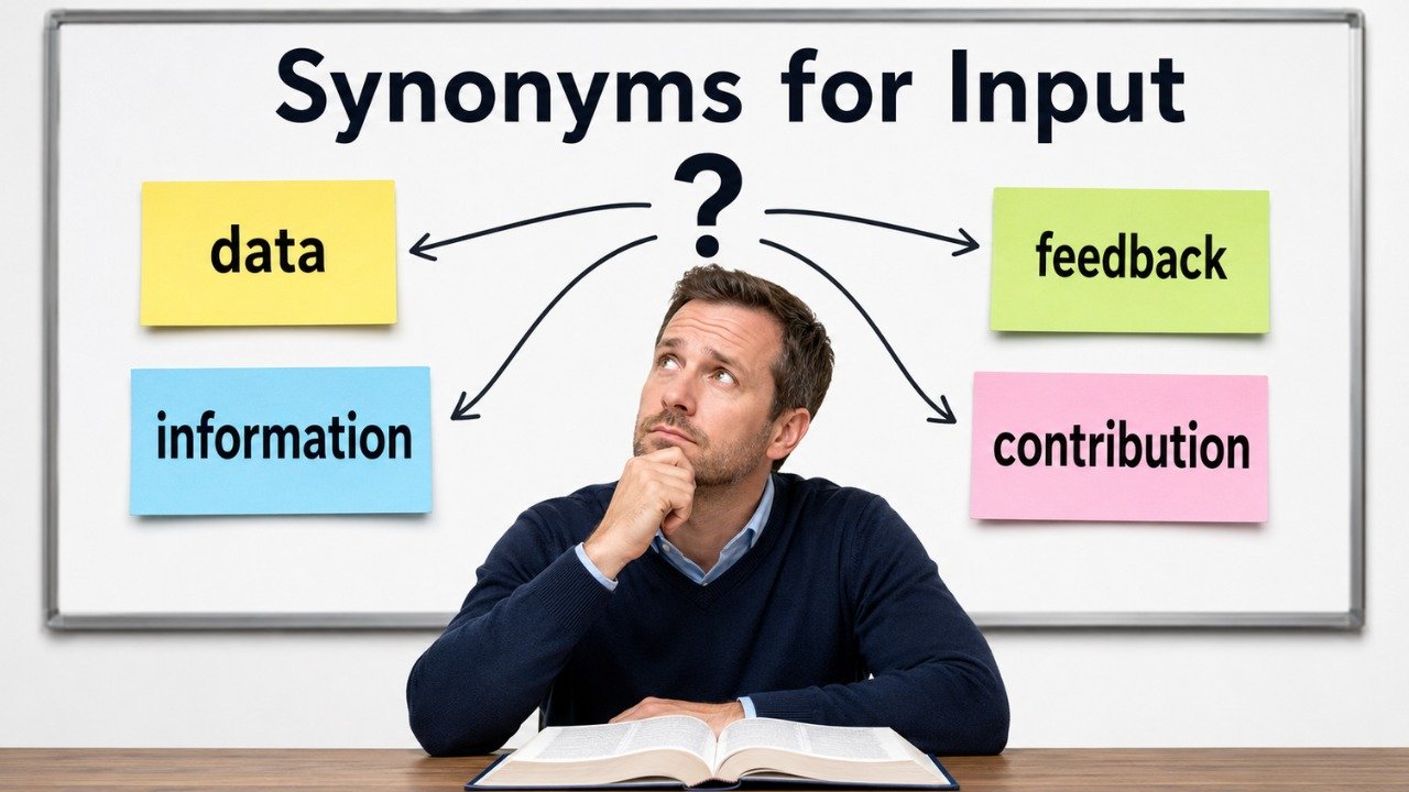 synonyms for input