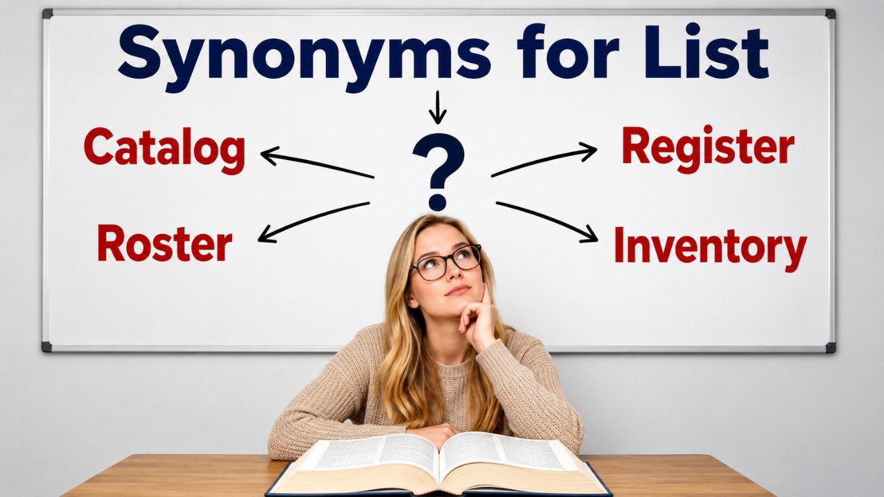 synonyms for list