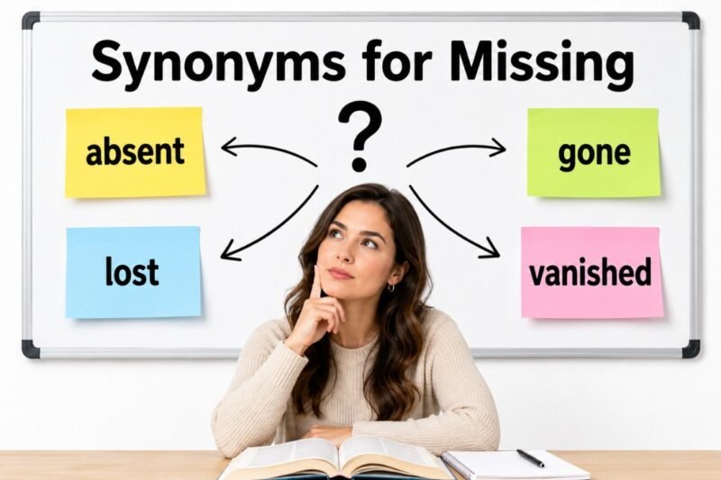 38+ Synonyms for Missing: Meanings, Context & Clear Examples