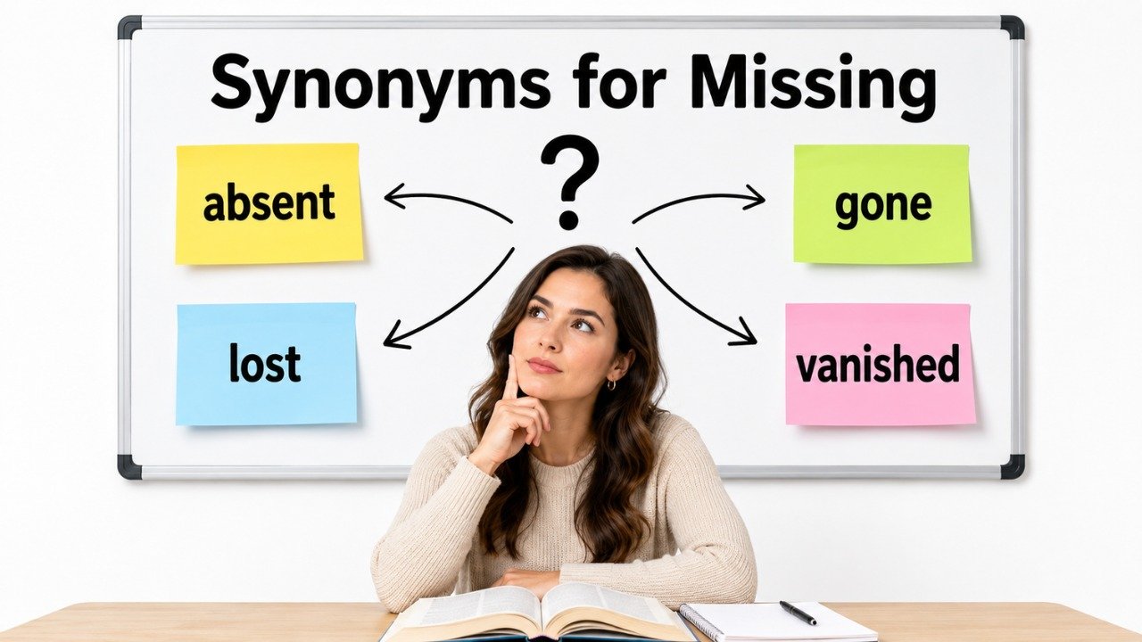 synonyms for missing