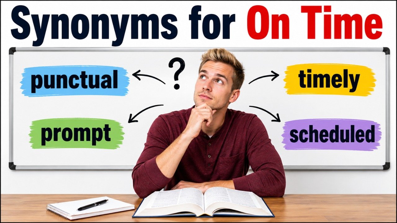 synonyms for on time